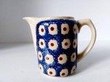 Cumpara ieftin Vas ceramic Original Bunzlau Feuer Fest Germany Vintage albastru Peacock Eye