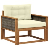 vidaXL Canapea Medie pentru Exterior Lemn Solid de Acacia natural 3438844