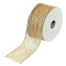Panglică Decorativă Crăciun, Model Plasă, Bej șampanie, 5m x 38mm