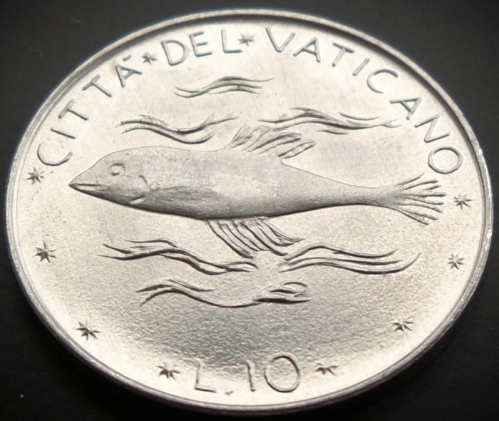 Moneda 10 LIRE - VATICAN, anul 1976 * cod 629 B = UNC