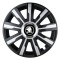 Set 4 Capace Roti pentru Skoda Nou Alb-Negru, model Mirage, R15, SKODA