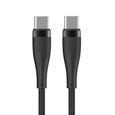 Cablu Date si Incarcare USB-C - USB-C MaXlife MXUC-08, 60W, 1m, Negru foto
