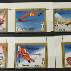 AJMAN, SAPPORO -SERIE COMPLETĂ MNH