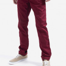 Vans pantaloni Authentic Chino culoarea roșu, fit chinos, medium waist VN0A5FJ7ZBS-red