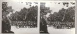 Romania 1932-Fotografie stereoscopica,10 Mai-Defilarea Vanatorilor de munte, Alb-Negru, Romania 1900 - 1950, Militar