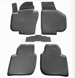 Covorase Cauciuc Premium Stil Tavita Skoda Superb 2 2008-2015, Negru, Fara Miros, Acoperire Integrala