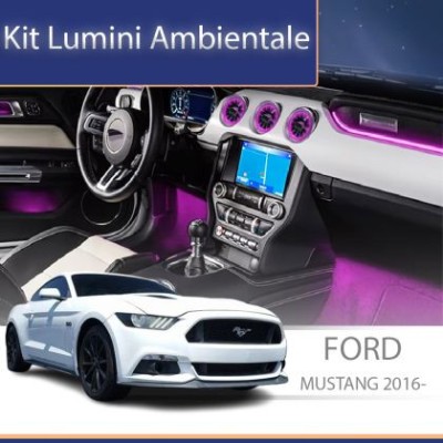 Lumini ambientale Ford Mustang 2016-2020 set complet control telefon sau sistem original CarStore Technology foto