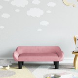 vidaXL Canapea pentru copii, roz, 70x40x24 cm, catifea
