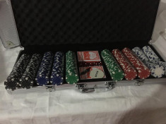 Trusa Poker 500 jetoane diplomat aluminiu Nou 11.5 g. SIGILAT! foto