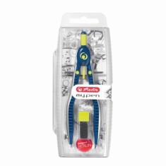 Compas my.pen, albastru inchis/lime