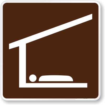 Indicator camping dormit foto
