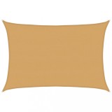 Cumpara ieftin Panza parasolar, nisipiu dreptunghiular 5x6 m HDPE 160 g/m&sup2;