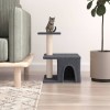 Ansamblu pisici cu st&acirc;lpi din funie sisal, gri &icirc;nchis, 48 cm