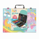 HAPPI HOBBI ART CASE SET DE DESEN DELUXE CU 100 DE ACCESORII UNICORN, AS