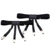 Suspensoare Edman anti-alunecare pentru camasa, negru, set 2 bucati