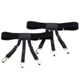 Cumpara ieftin Suspensoare Edman anti-alunecare pentru camasa, negru, set 2 bucati
