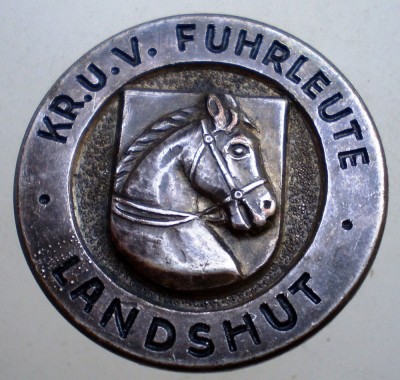 I.236 INSIGNA GERMANIA CAL HIPISM KR. U. V. FUHRLEUTE LANDSHUT foto
