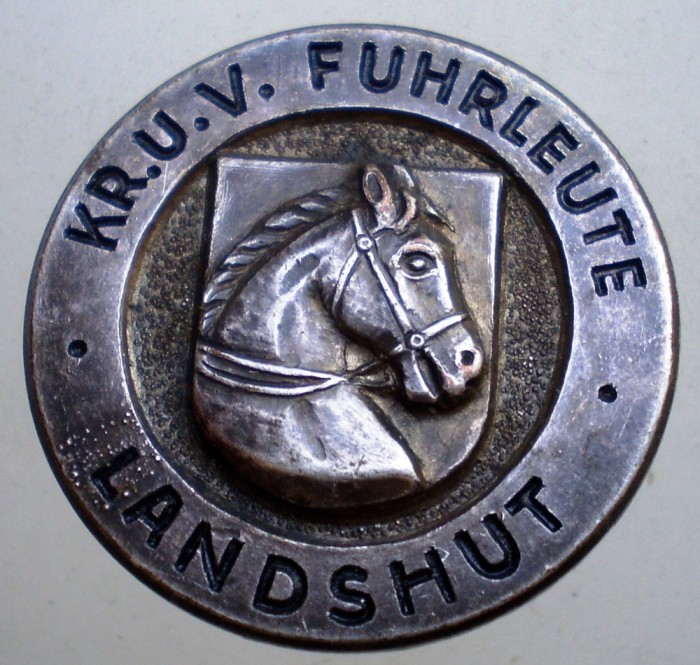 I.236 INSIGNA GERMANIA CAL HIPISM KR. U. V. FUHRLEUTE LANDSHUT
