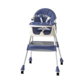 Scaun de Masa 2in1, Cyrax, pentru Copii de la 6 luni - 5 Ani, Inaltime Reglabila, Centura in 5 Puncte, Tava de Masa, Roti cu Frana, Cos Depozitare, Ju