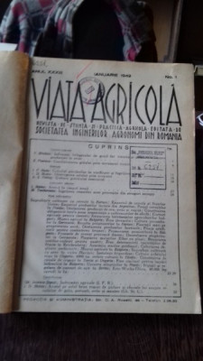 REVISTA VIATA AGRICOLA NR.1-12/1942 foto