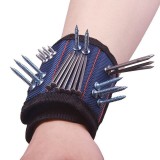 Bratara magnetica profesionala pentru unelte si scule de mici dimensiuni, suruburi, cuie, piulite si surubelnite, cu prindere arici, albastru