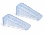 Cumpara ieftin Set 2 opritoare pentru usa, transparente 9.5 x 4 x 2.8 cm, silicon antiderapant, pene universale pentru fixarea si blocarea usilor