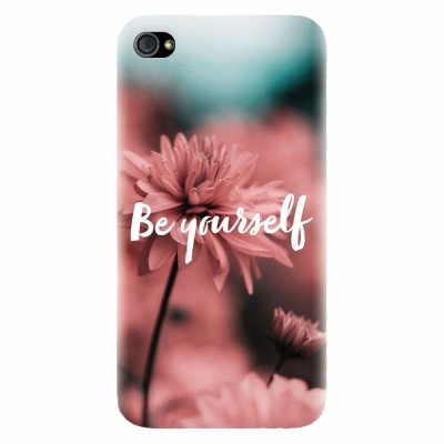 Husa silicon pentru Apple Iphone 4 / 4S, Be Yourself foto