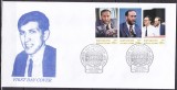 Karghistan 2000 SAH Fischer FDC 3 plicuri, Nestampilat