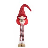 Figurina Mos Craciun Textil Multicolor cu LED, 97cm