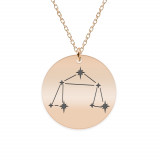 Destiny - Colier argint 925 placat cu aur roz personalizat cu constelatii, Bijubox