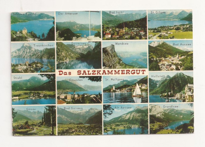 FG3 - Carte Postala - AUSTRIA - Das Salzkammergut, circulata 1974