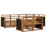 vidaXL Set canapea sectională 6 pcs natural Lemn Solid de Acacia 3384460