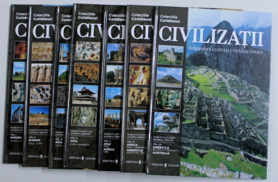 COLECTIILE COTIDIANUL , CIVILIZATII , PATRIMONIUL CULTURAL UNIVERSAL UNESCO , VOLUMELE I - VII , 2004 foto