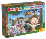 Puzzle Lisciani Masha, Sa jucam din nou, Maxi, 2 x 12 piese