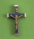 VECHI CRUCIFIX PANDANTIV DIN METAL SI LEMN
