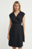 Marc O&#039;Polo rochie din in culoarea negru, midi, drept, 404113521427