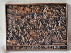 Placheta Batalia de la Lipnic - 20 August 1469 - Domnitorul Stefan Cel Mare, medalie rara