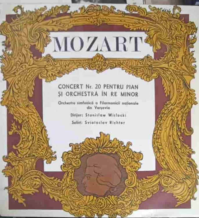 Disc vinil, LP. CONCERT NR.20 PENTRU PIAN SI ORCHESTRA IN RE MINOR-MOZART SCHUMANN-218322