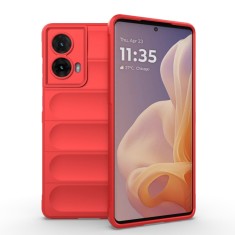 Husa antisoc pentru motorola moto g85, margini anti alunecare, magic shield, red foto