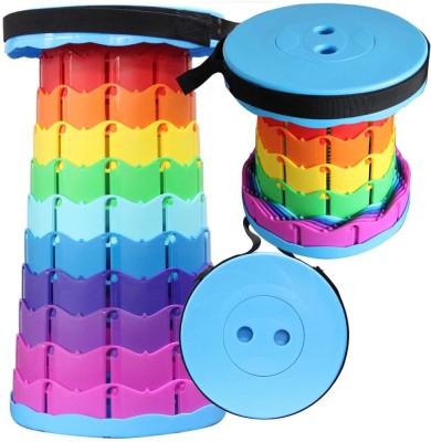Scaun rotund portabil extensibil cu pliere telescopica, pentru camping foto