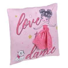 Perna Decorativa Roz, Balerina &quot;Love to Dance&quot; , 3D, 35x35cm