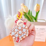 Jucarie pentru copii portabila joc Gopher, cu lumini si muzica, tip breloc, model ursulet, material silicon si ABS, maro