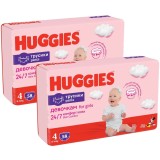 Pachet Scutece chilotel Huggies Pants Girl nr 4, 9-14 kg, 116 buc