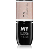 MYLAQ UV Gel Polish lac de unghii sub forma de gel culoare My Strawberry Mocha 5 ml