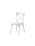 Scaun de bucatarie alb, stil clasic, inaltime 88 cm, latime 43 cm