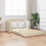 VidaXL Canapea Pat 2 &icirc;n 1 Crem 124x71x78 cm Țesătură