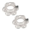 Set 2 Suporti pentru bara rotunda de &Oslash; 25 mm, transparent, din plastic