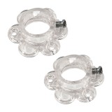 Cumpara ieftin Set 2 Suporti pentru bara rotunda de &Oslash; 25 mm, transparent, din plastic