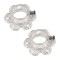 Set 2 Suporti pentru bara rotunda de &Oslash; 25 mm, transparent, din plastic