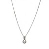 Colier Argintiu Damă cu Mărgea Albă &amp; Strass - Elegant, Fashion, Bijuterie Metalică, Modele Diverse